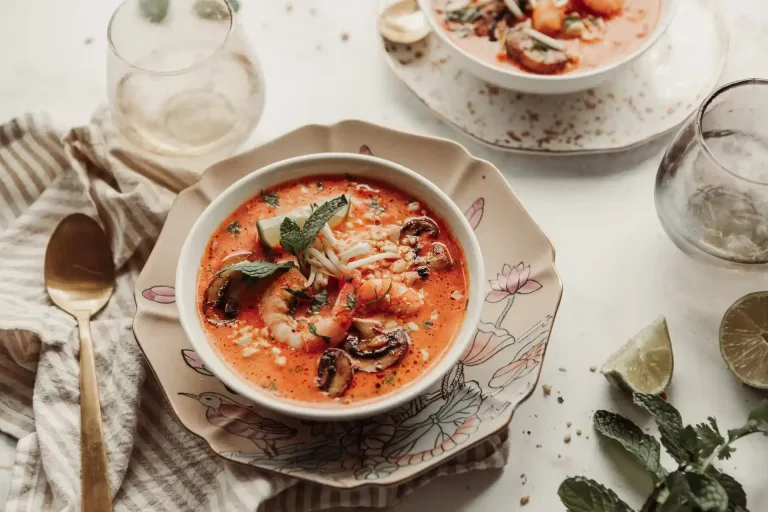 plato de sopa de marisco. Laredo sin gluten.