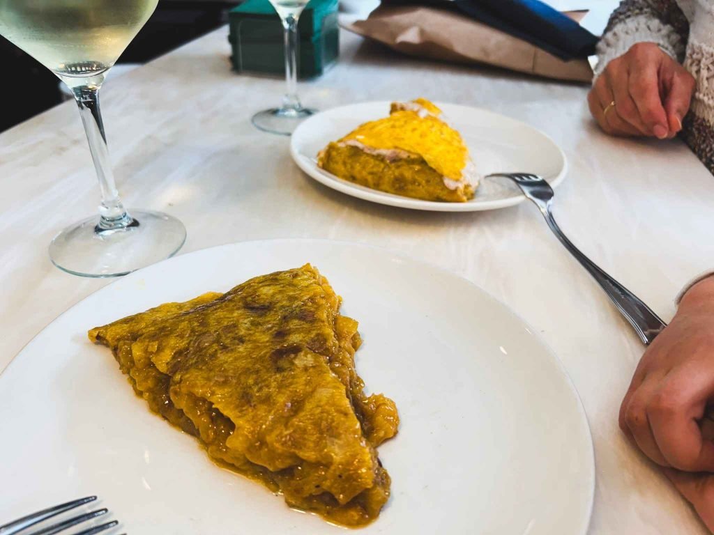 Tortilla de patatas restaurante Cañadío