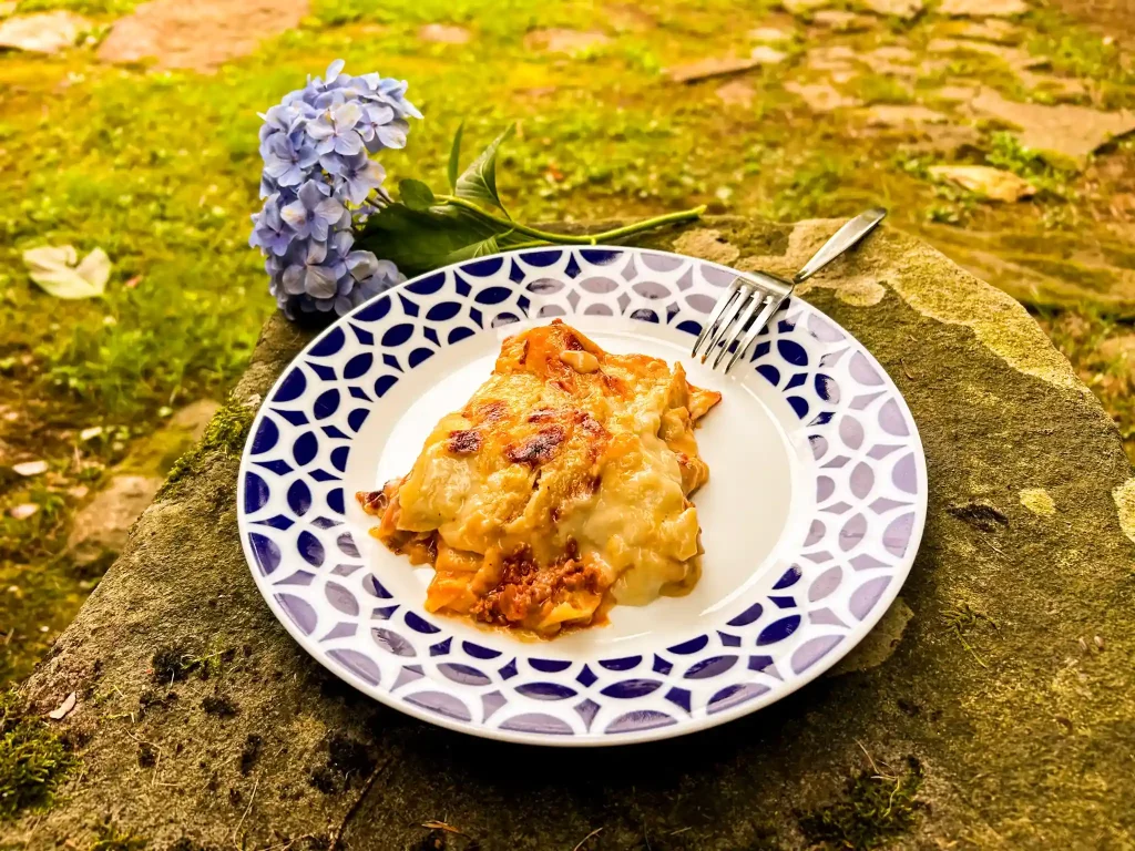 Lasaña sin gluten de la Nonna emplatada