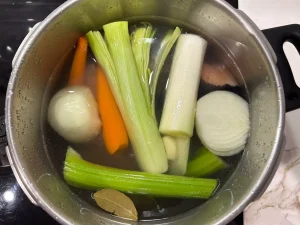 verduras para hacer el caldo