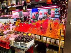 Puesto de un mercado. Mercado de las Atarazanas en Málaga.