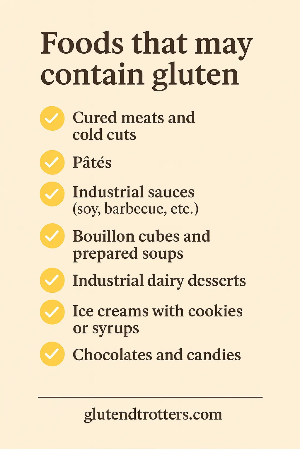 Infographic about foods that may contain gluten

Source: glutendtrotters.com