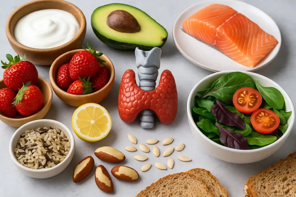 Alimentos sanos y una tiroides