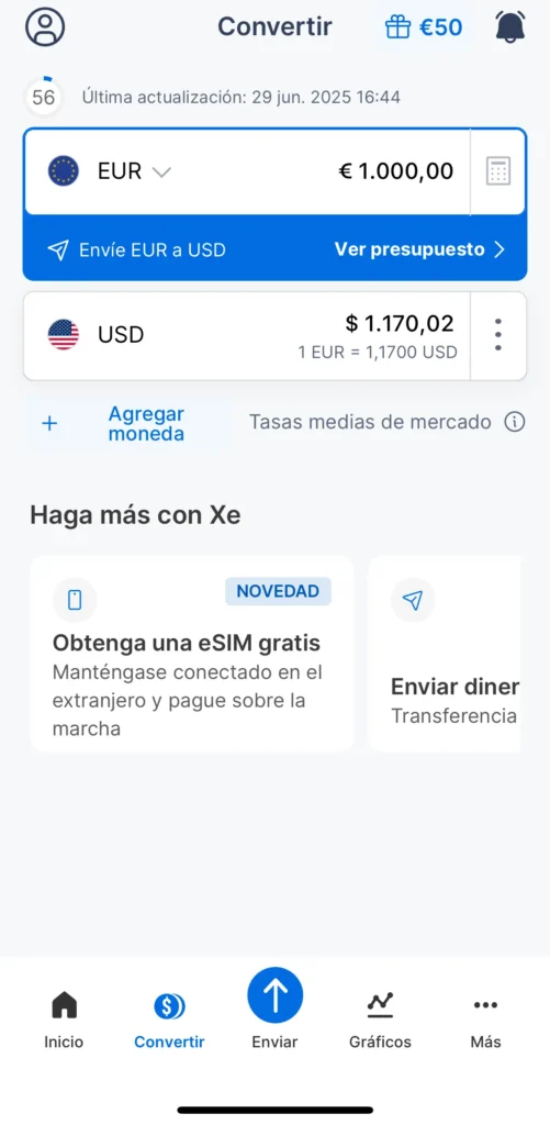 XE Currency app