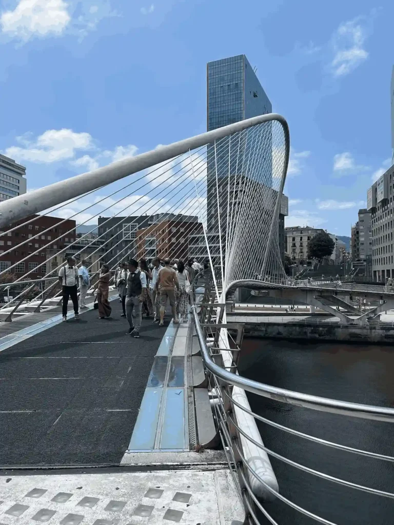 Puente Zubizuri en Bilbao