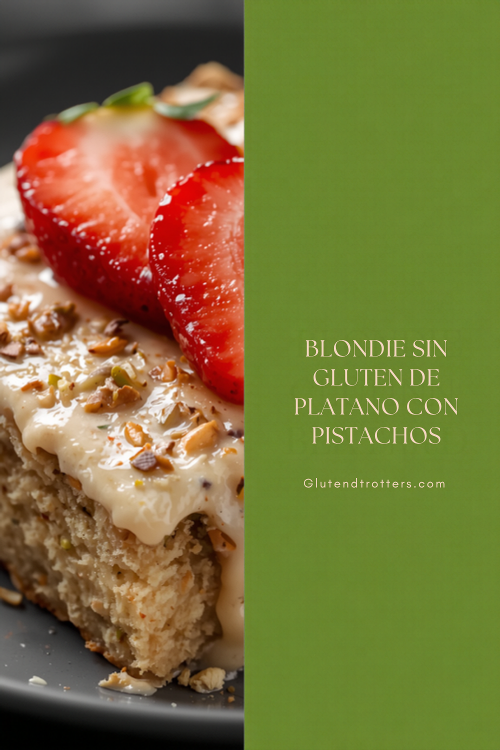 Receta fácil de Blondie sin gluten: saludable y con toque de pistachos