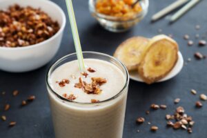 vaso de leche vegetal