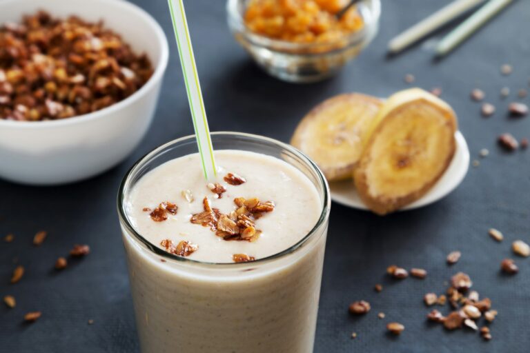 vaso de leche vegetal