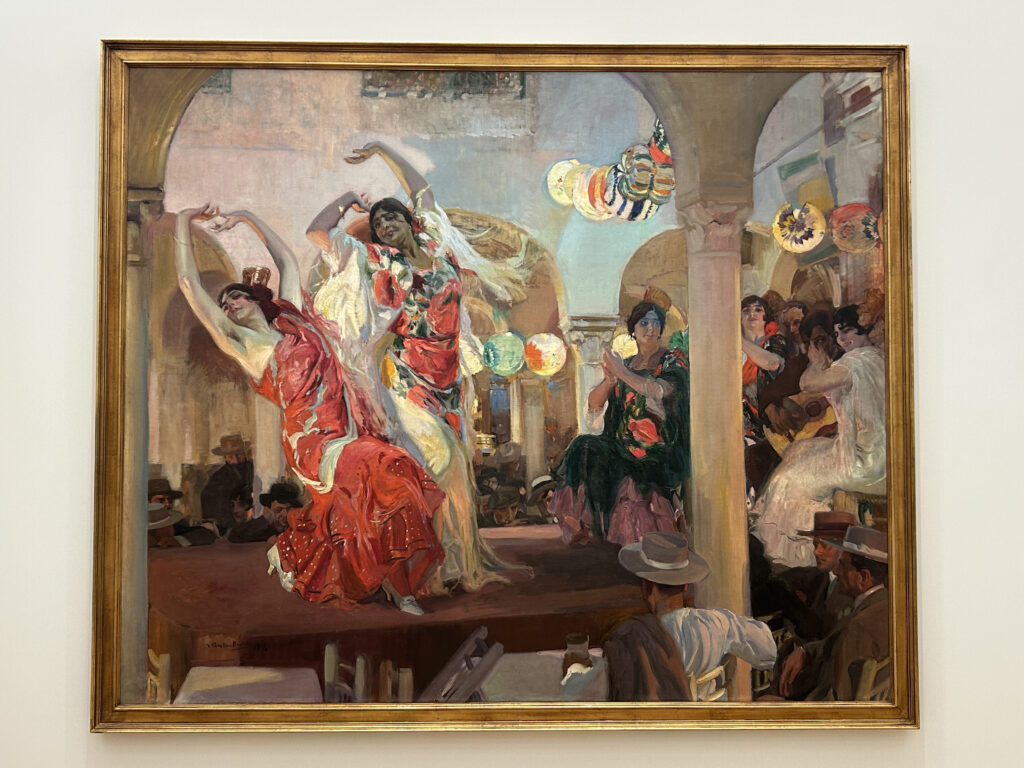 Cuadro de bailaoras de flamenco. Sorolla en Faro Santander
