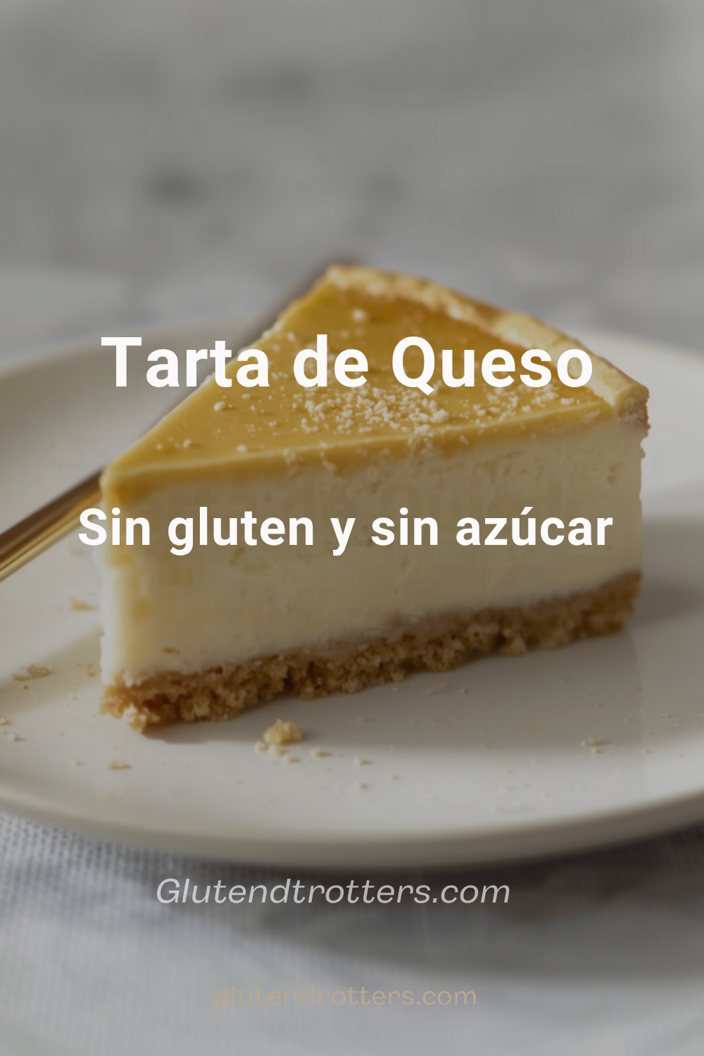 Tarta de queso fría con base de almendra y membrillo sin azúcar